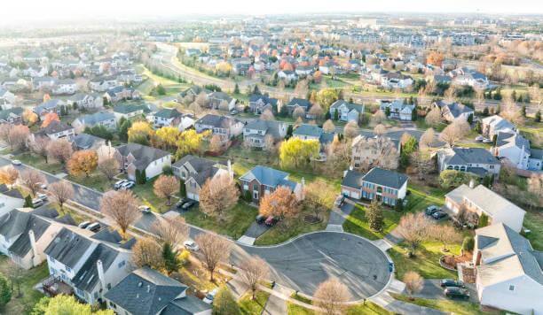 aerial shot of mclean, virginia